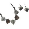 Textured Leaves Jewelry Set