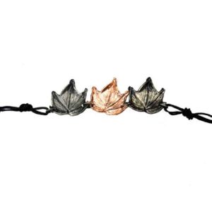 Copper and Silver Maple Leaf Bracelet