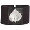 Brown Leather Leaf Bracelet