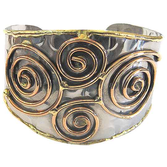 Copper Spirals Metal Bracelet