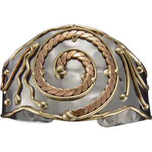 Brass and Copper Spiral Braid Cuff Bracelet