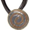 Brass and Copper Spiral Braid Necklace