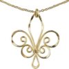 Gold Fleur de Lis Artisan Necklace