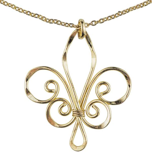 Gold Fleur de Lis Artisan Necklace