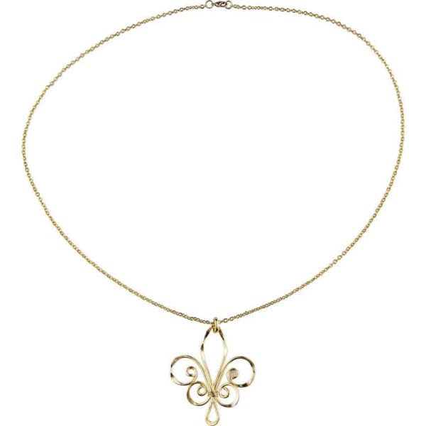 Gold Fleur de Lis Artisan Necklace