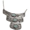 Amazonite Silver Rectangle Tier Necklace