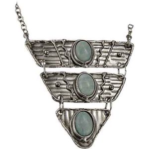 Amazonite Silver Triangle Tier Necklace