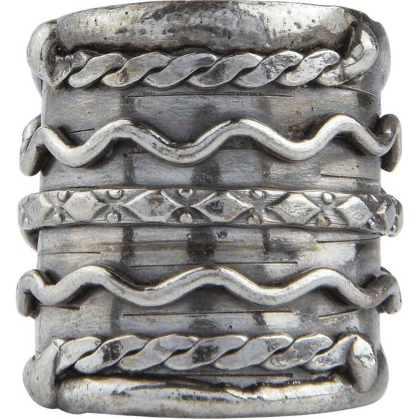 Antique Silver Twists Cuff Ring