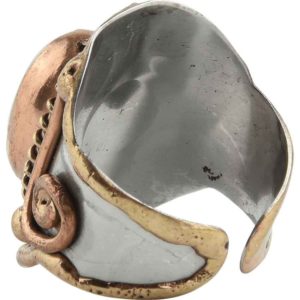 Mixed Metal Moonstone Cuff Ring