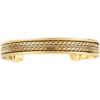 Brass and Copper Plaits Cuff Bracelet