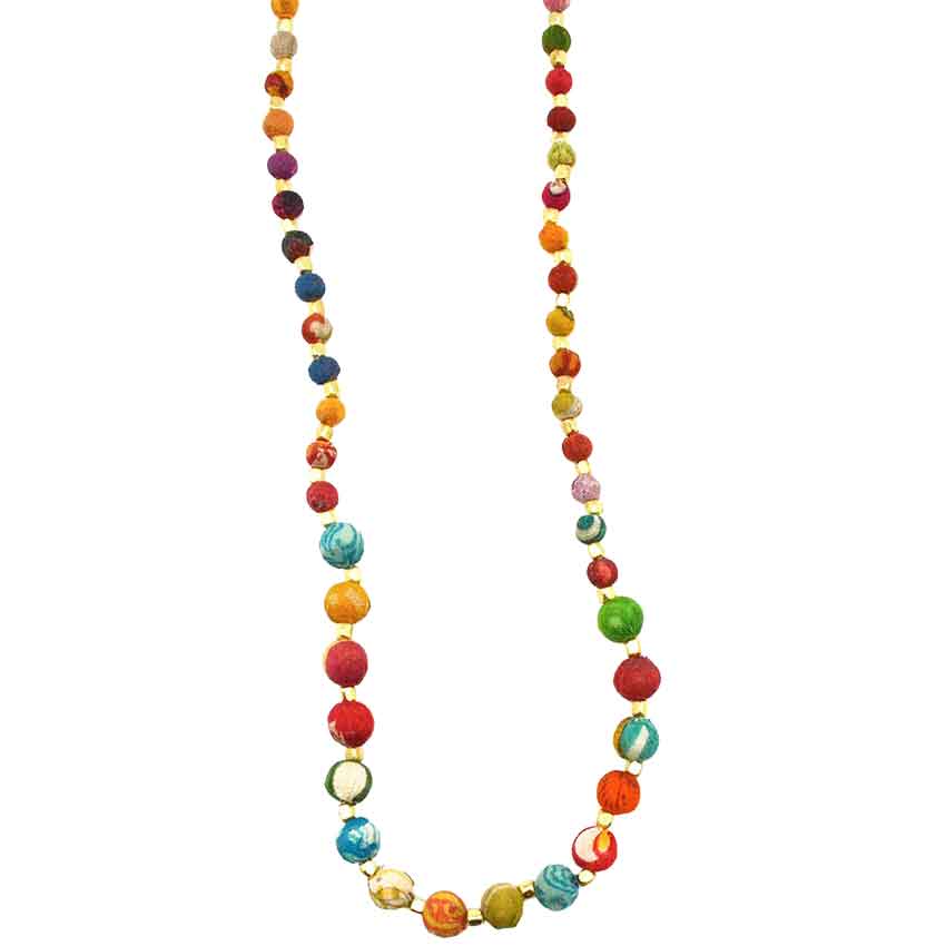 Viking Cloth Beaded Necklace