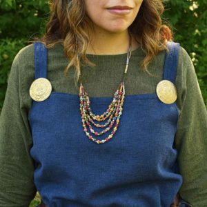 Cloth Beaded Layered Norse Necklace
