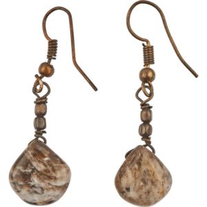 Agate Teardrop Stone Earrings