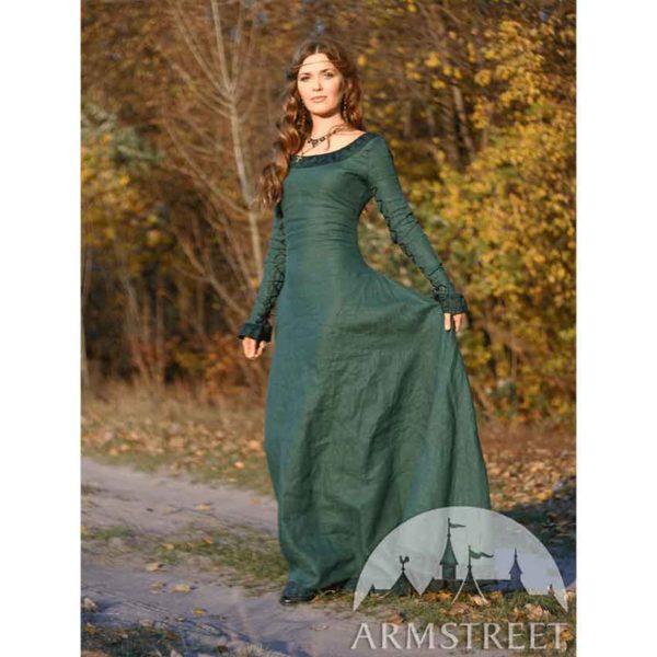 Autumn Princess Linen Dress