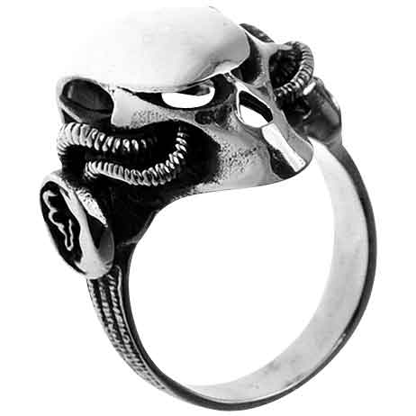 Mecha Skull Helmet Ring