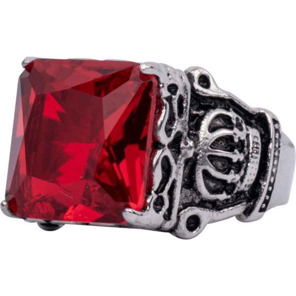 Royal Crown Ruby Signet Ring