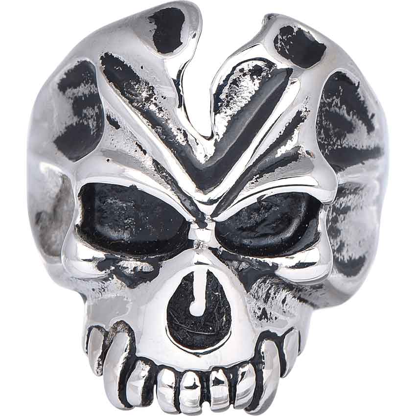 Cracked Vampire Skull Ring