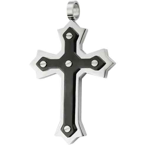 Layered Gothic Cross Pendant