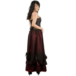 Alexandra Red Victorian Skirt