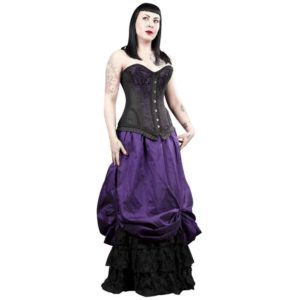 Alexandra Purple Taffeta Victorian Skirt