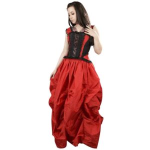 Red Taffeta Ball Gown Skirt