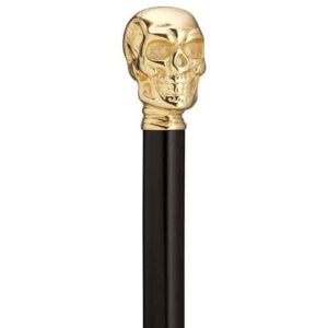 Golden Skull Walking Cane