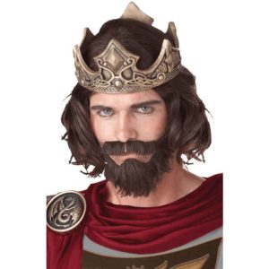 Brown Medieval King Wig