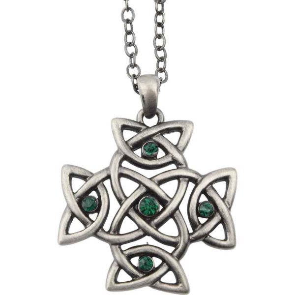 Celtic Crystal Cross Necklace