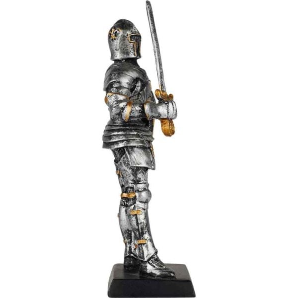 Medieval Knight with Sword Statue