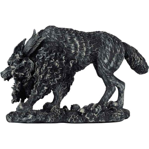 Growling Fenrir Statue