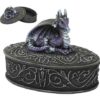 Oval Medieval Dragon Trinket Box