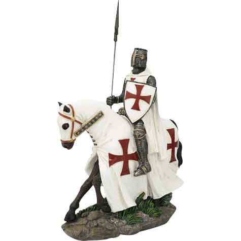 Templar Knight on Horseback Statue
