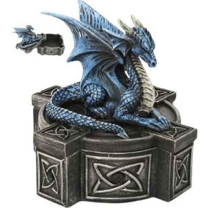 Celtic Blue Dragon Trinket Box