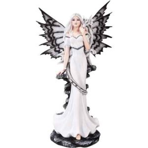 Gothic Fairy with Baby Dragon Statue