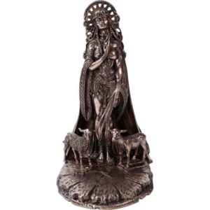 Bronze Celtic Goddess Brigid Statue