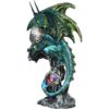 Jeweled Blue Dragon Statue