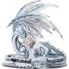 Fantasy Ice Fairy with Dragon Statue