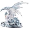 Fantasy Ice Fairy with Dragon Statue