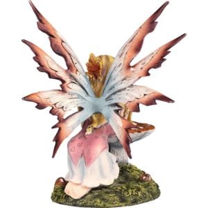 Autumn Leaf Toadstool Fairy Statue