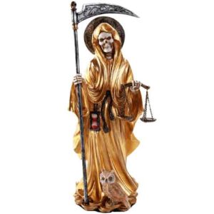Golden Colored Santa Muerte Statue