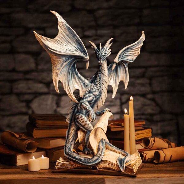 Dragon Spell Book Statue