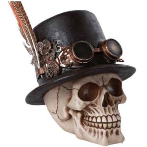 Steampunk Gentleman Skull Statue