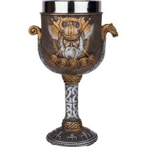 Viking Warrior and Dragon Ship Goblet