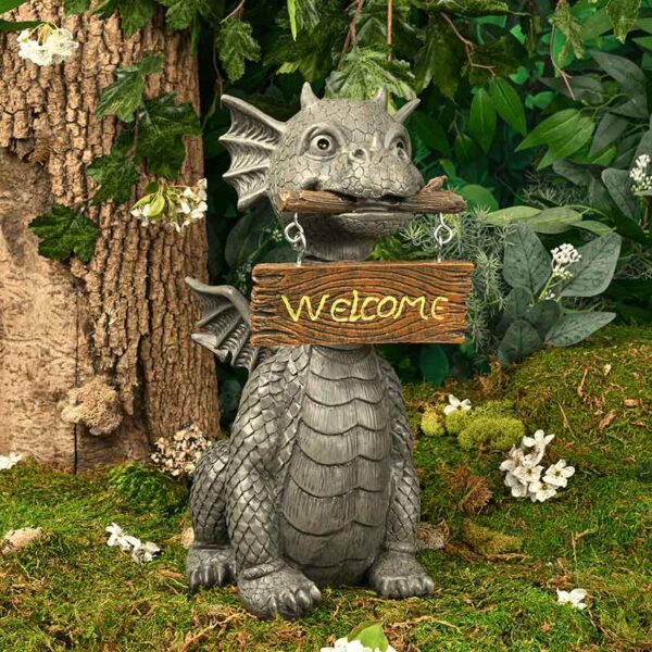 Welcome Dragon Garden Statue