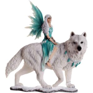 Aneira of the Winter Wolves Fairy Statue