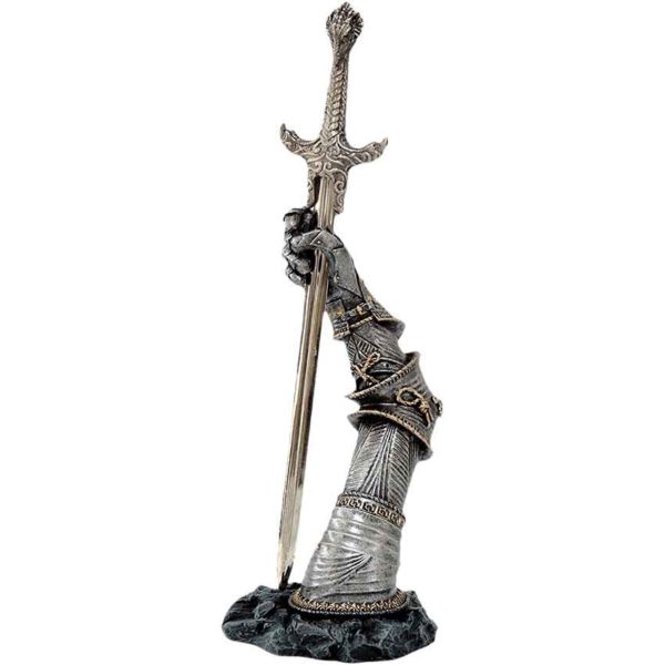Excalibur Letter Opener with Armored Arm Stand