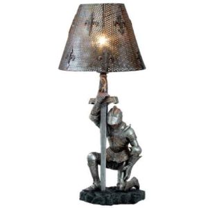 Medieval Kneeling Knight Table Lamp