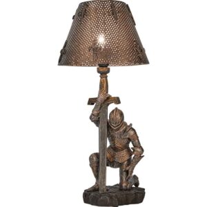 Medieval Kneeling Knight Table Lamp