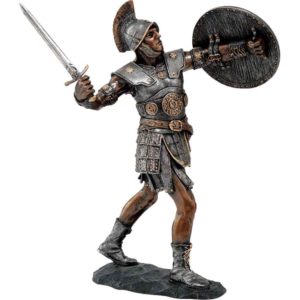 Roman Warrior in Battle Statue