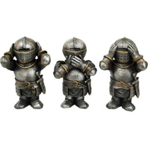 No Evils Knight Statue Set